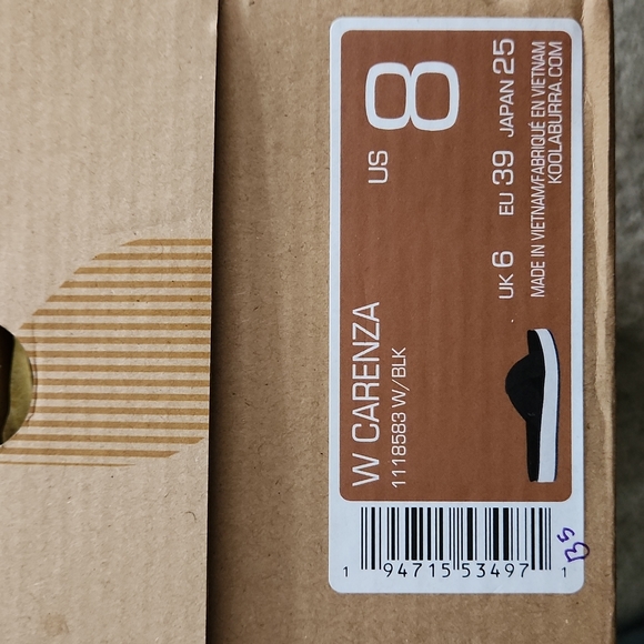 NEW KOOLABURRA CARENZA BU UGG BLACK 8M SLIDE ON SANDALS 3062 - Picture 8 of 8